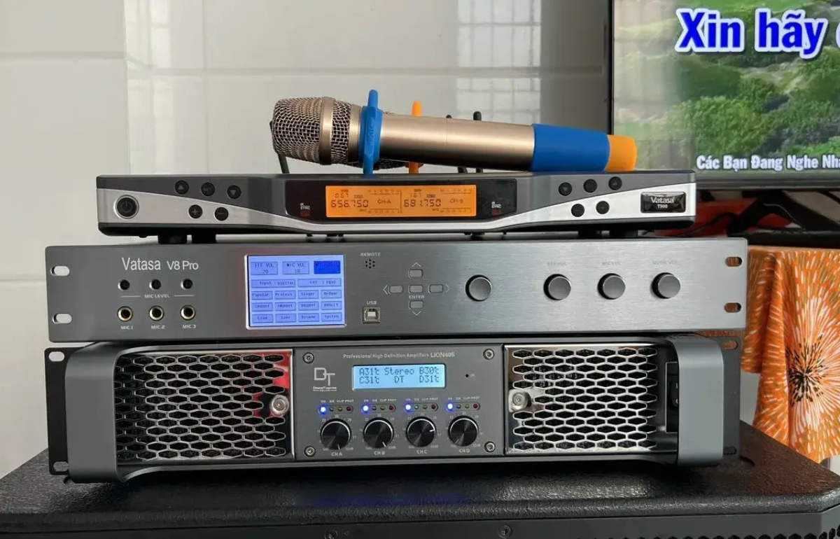 Dàn Âm Thanh Karaoke VIP23: Delta12+T900 New+V8Pro+Lion406+Delta115 - Hình 9